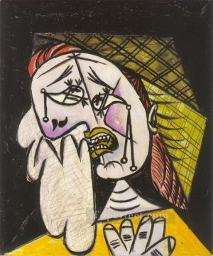 La femme qui pleure au foulard 4 1937 キュビズム Oil Paintings
